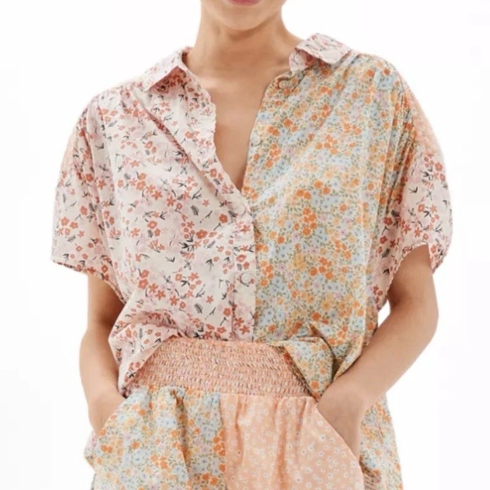 Ae American Eagle Outfittersoversized Resort Shir… - image 1